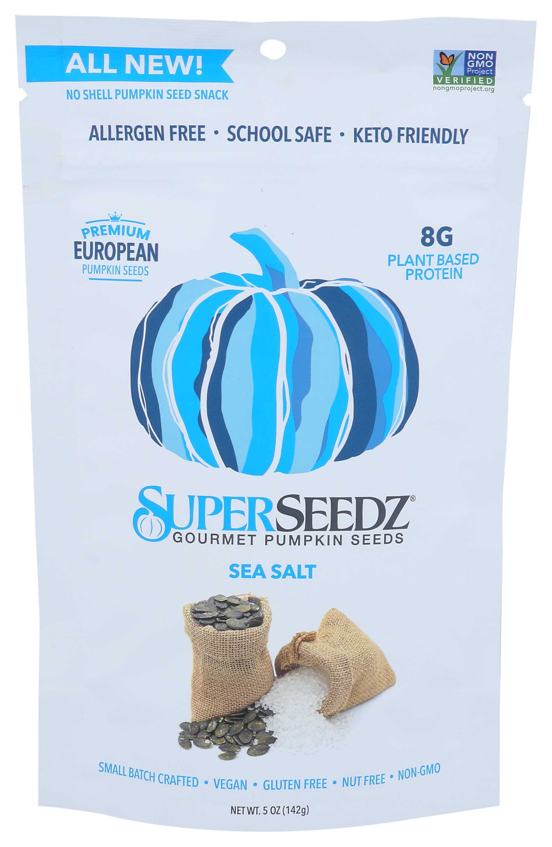 Superseedz Sea Salt Pumpkin Seeds, 5 Ounce -- 6 per case.