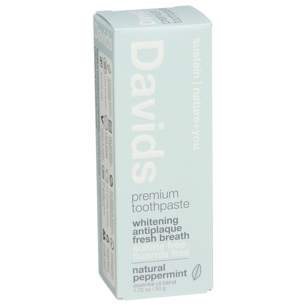 Davids Peppermint Premium Toothpaste, 1.75 Ounce