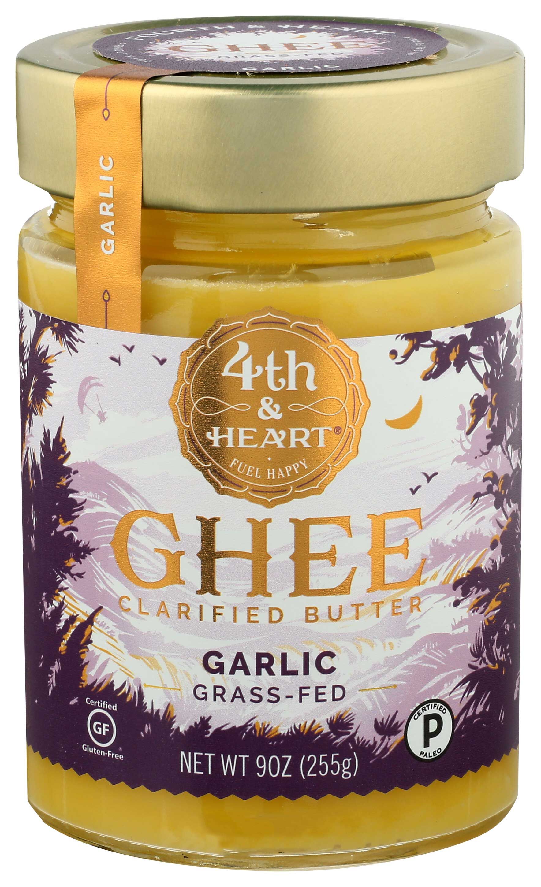 4th And Heart California Garlic Grass Fed Ghee Butter, 9 Ounce -- 6 Per Case