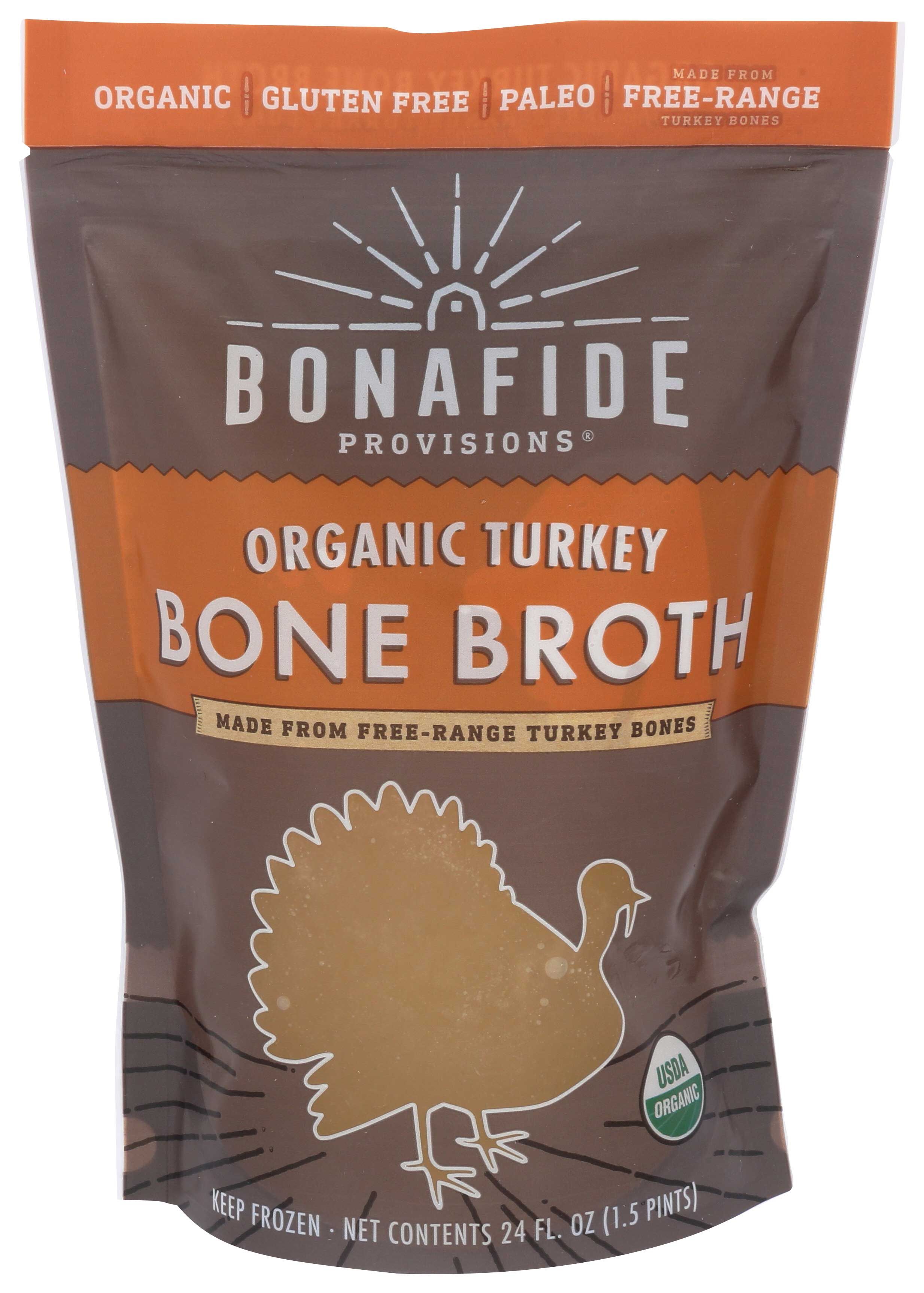 Bonafide Provisions Organic Turkey Bone Broth, 24 Fluid Ounce -- 6 Per Case