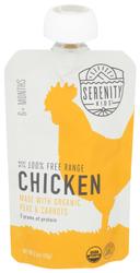 Serenity Kids Organic Free Range Chicken with Peas and Carrots Baby Food, 3.5 Ounce Pouch -- 6 per case