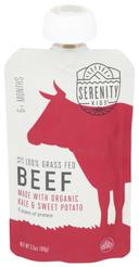 Serenity Kids Organic Grass Fed Beef with Organic Kale and Sweet Potatoes Baby Food, 3.5 Ounce Pouch -- 6 per case