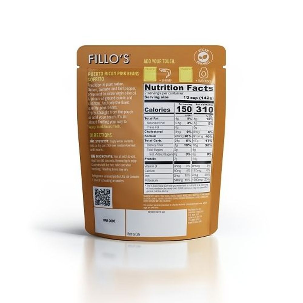 Fillos Puerto Rican Pink Beans Sofrito, 10 Ounce -- 6 per case
