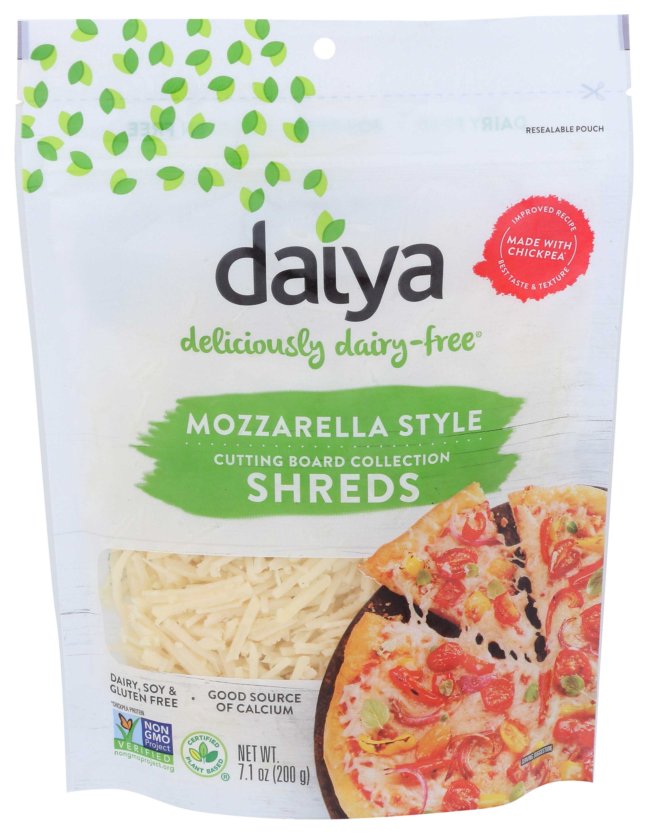 Daiya Deliciously Dairy Free Cutting Board Mozzarella Style Cheese Shreds, 7.1 Ounce -- 12 per case