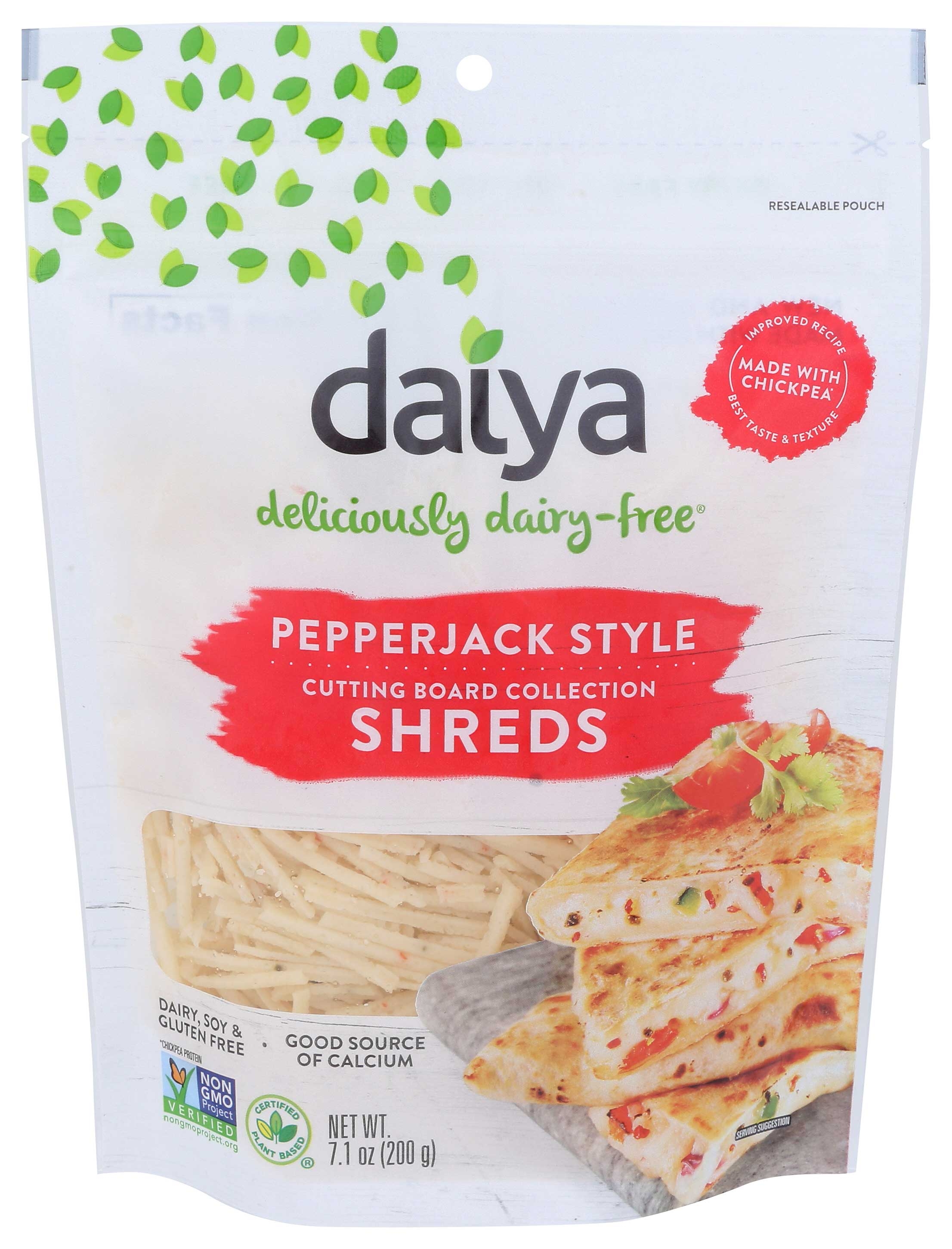 Daiya Deliciously Dairy Free Cutting Board Pepperjack Style Cheese Shreds, 7.1 Ounce -- 12 per case