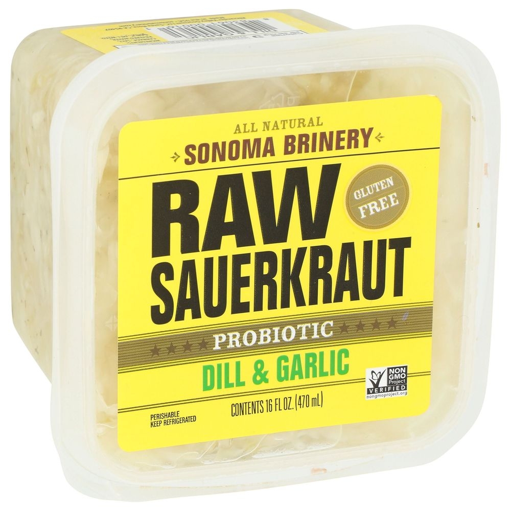 Sonoma Brinery Probiotic Dill and Garlic Raw Sauerkraut, 16 Ounce -- 12 per case