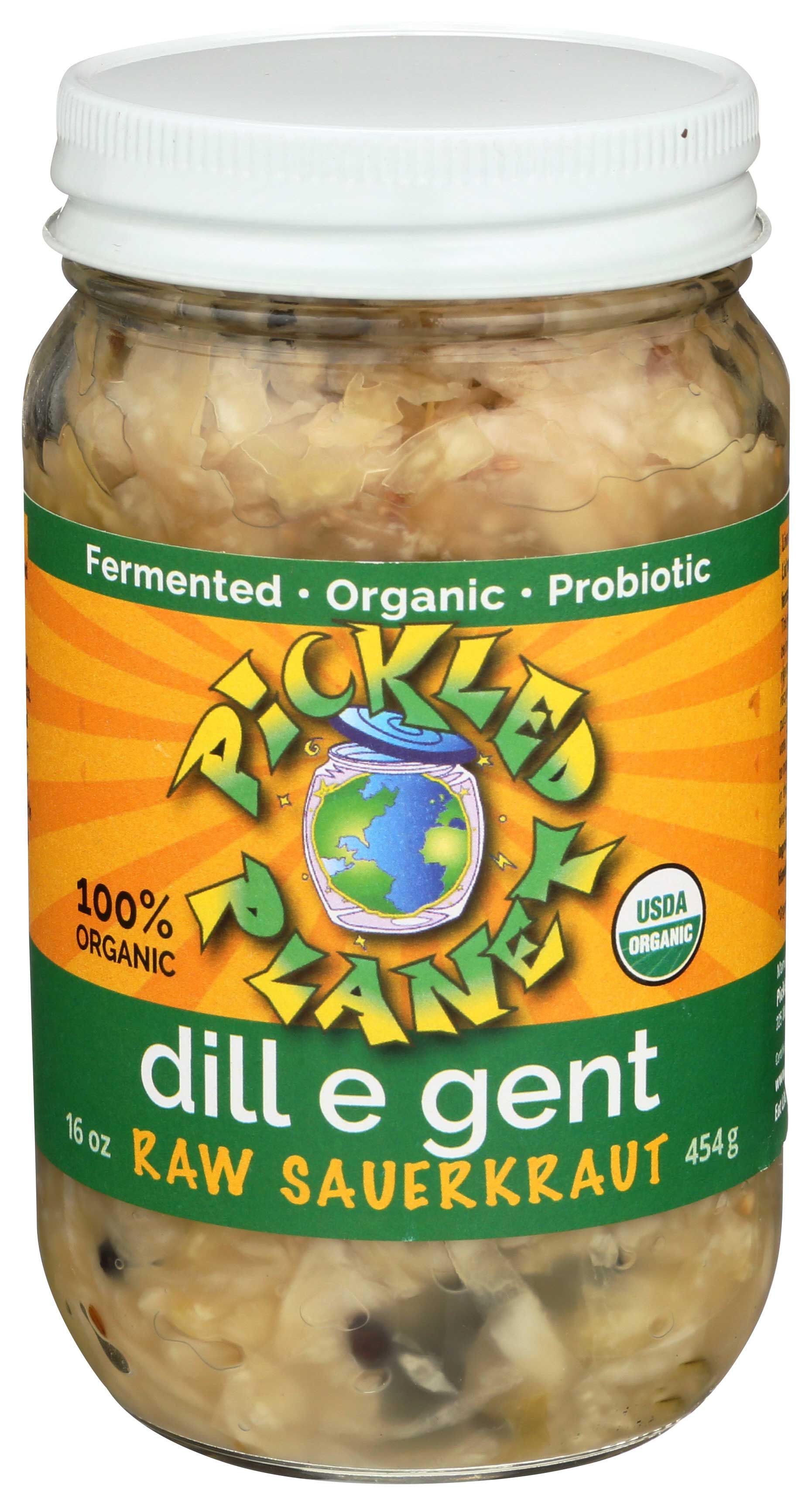 Pickled Planet Organic Raw Dill E Gent Sauerkraut, 16 Ounce -- 6 Per Case