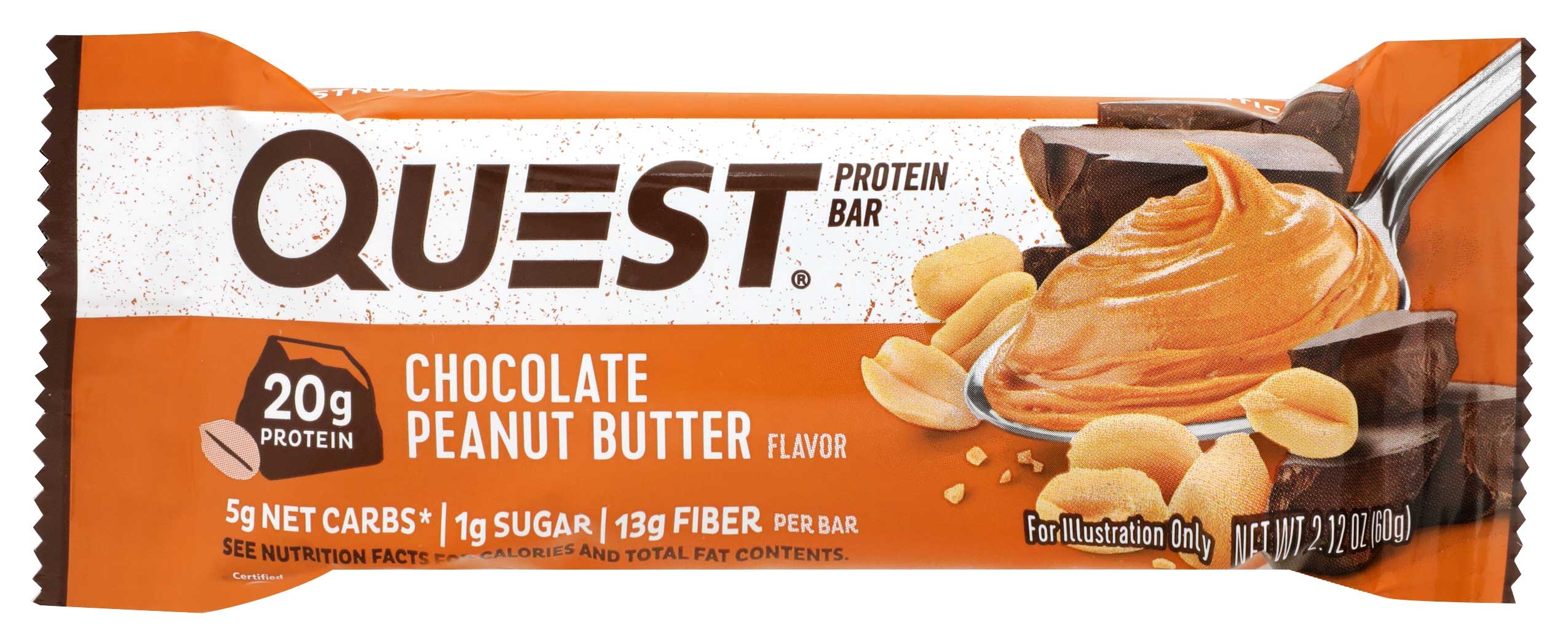 Quest Chocolate Peanut Butter Protein Bar, 2.12 Ounce -- 12 per case.