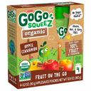 GoGo SqueeZ Organic Apple Cinnamon On the Go Apple Sauce, 3.2 Ounce -- 48 per case.