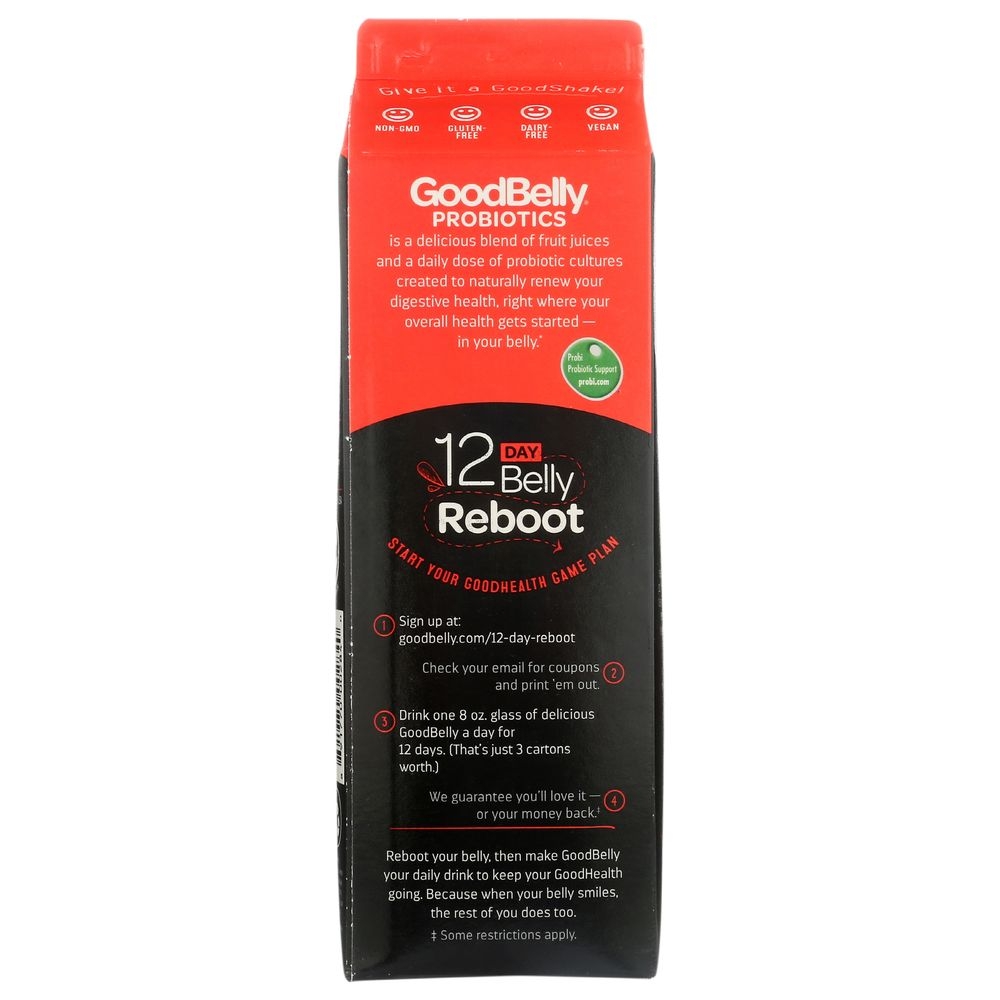 Good Belly Organic Strawberry Banana Probiotic Juice Drink, 32 Fluid Ounce -- 6 per case