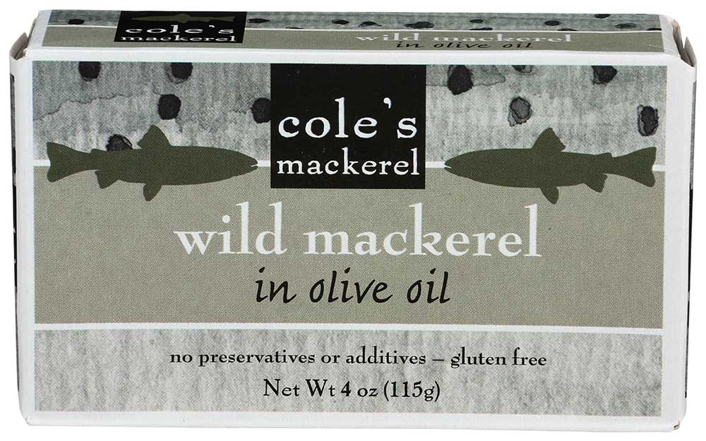 Coles Wild Mackerel in Olive Oil, 4.4 Ounce -- 10 per case.