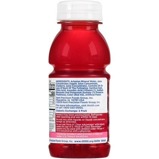 Thick It Aqua Care H20 Nectar Cranberry Juice, 8 Fluid Ounce -- 24 per case
