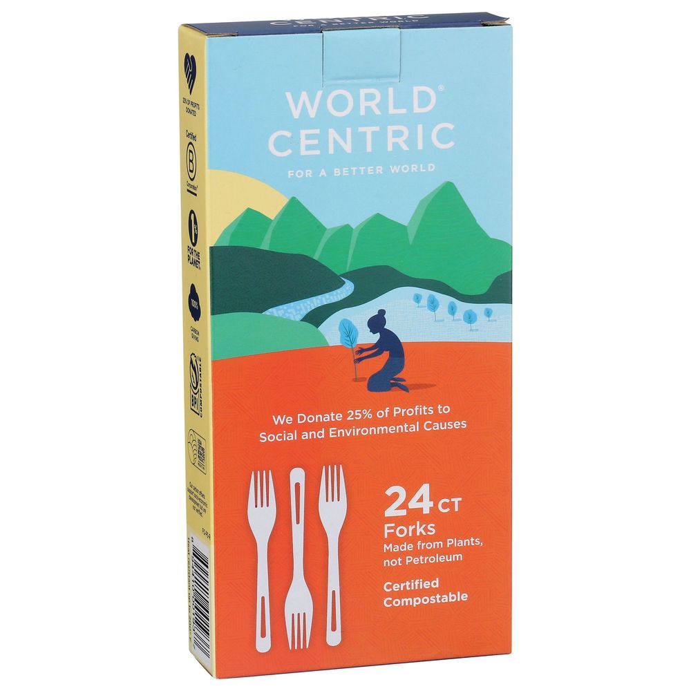 World Centric Corn Starch Fork, 24 count -- 12 per case