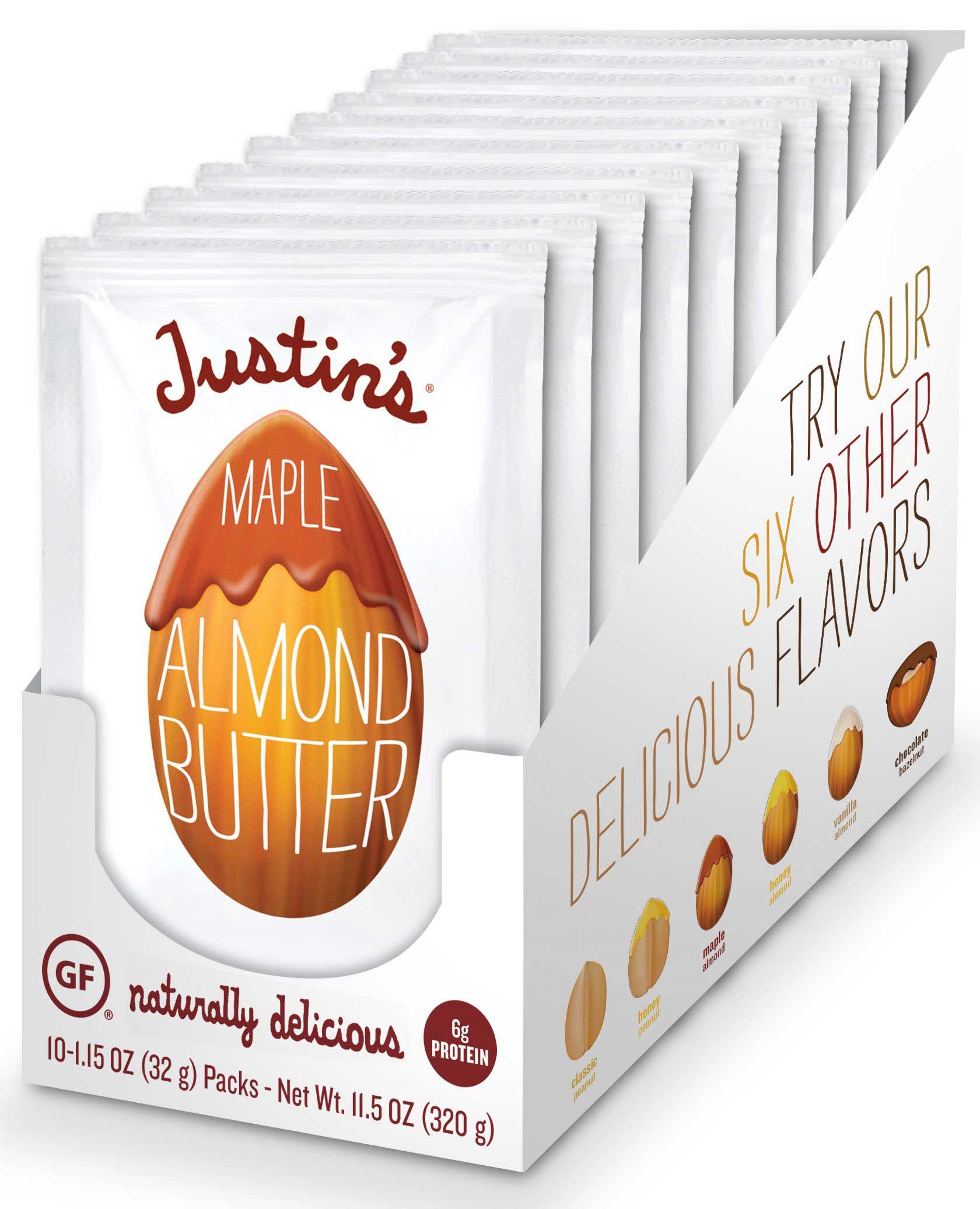 Justin's Maple Almond Butter, 1.15 Ounce -- 60 Per Case