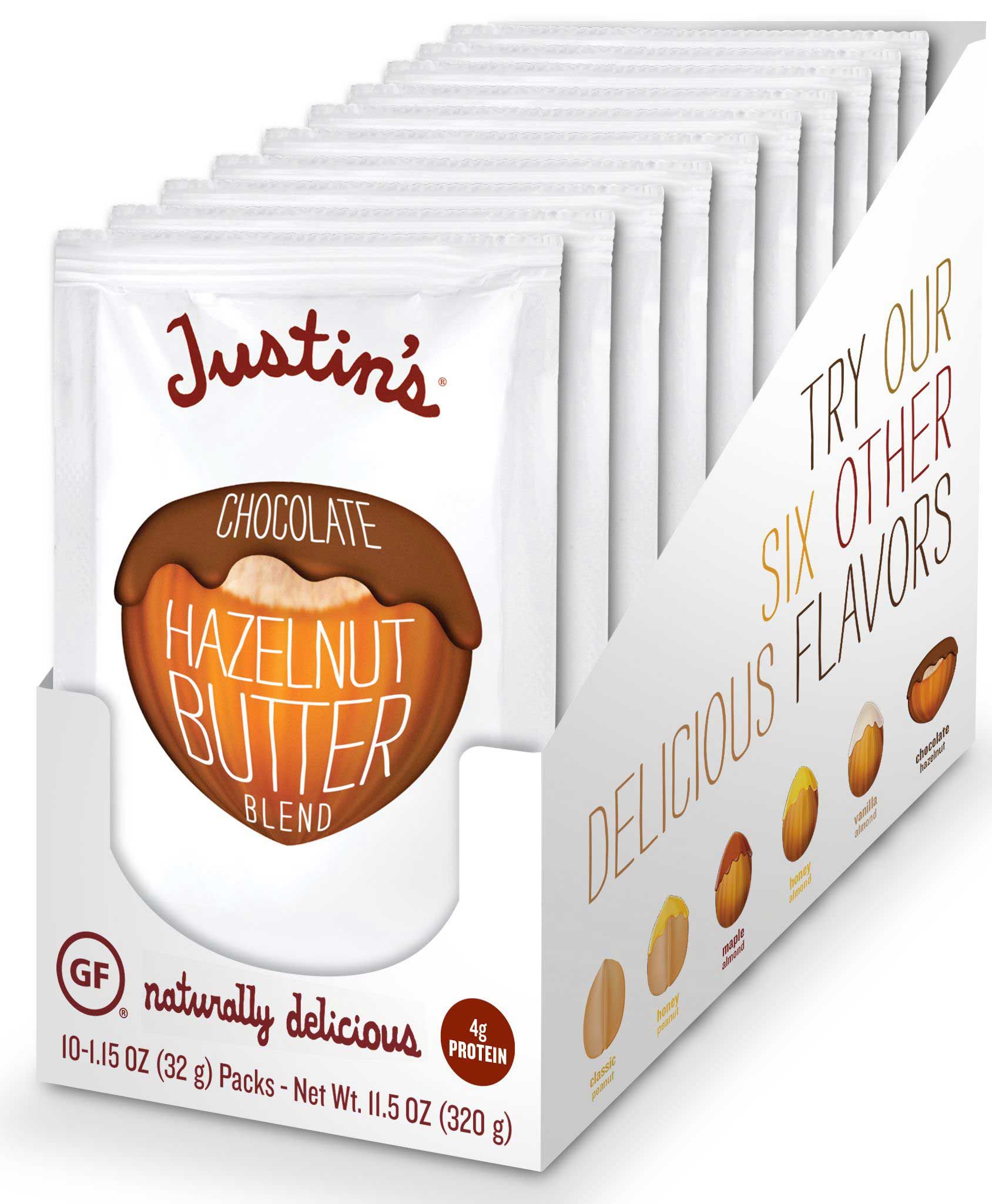 Justin's Chocolate Hazelnut Almond Butter, 1.15 Ounce -- 60 Per Case