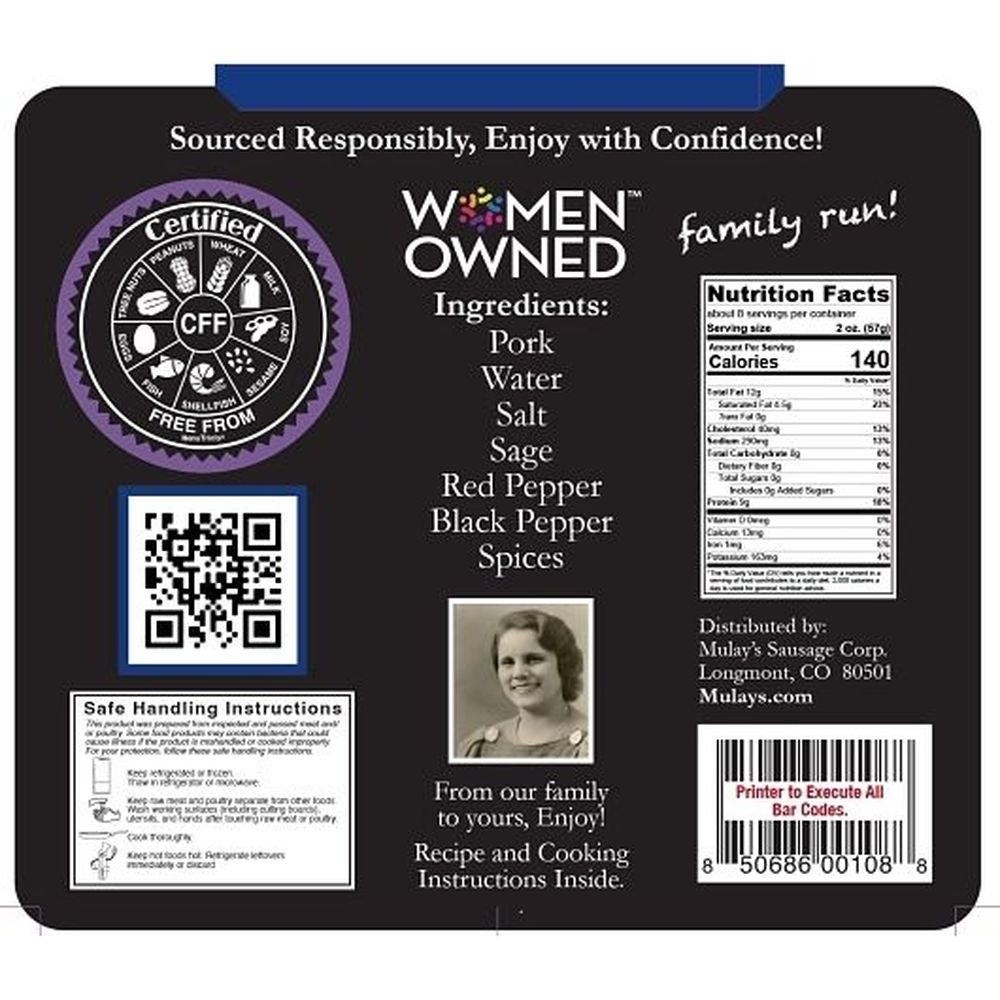 Mulays Ground Breakfast Sausage, 15 Ounce -- 10 per case