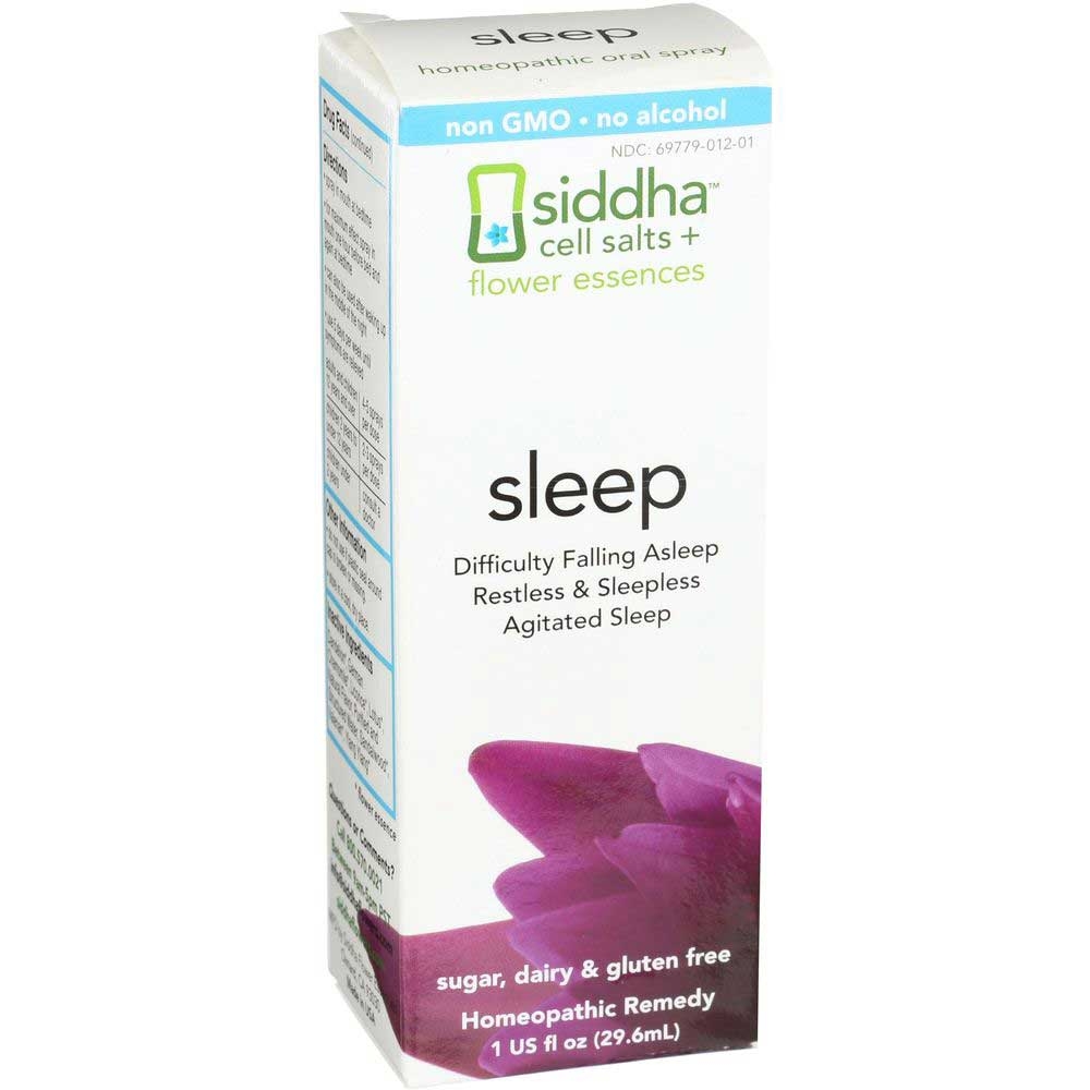 Siddha Cell Salts Plus Flower Essences Sleep Homeopathic Oral Spray, 1 Fluid Ounce