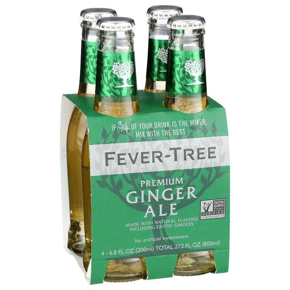 Fever-tree Premium Ginger Ale Soda, 6.8 Fluid Ounce, 4 Count -- 6 Per Case