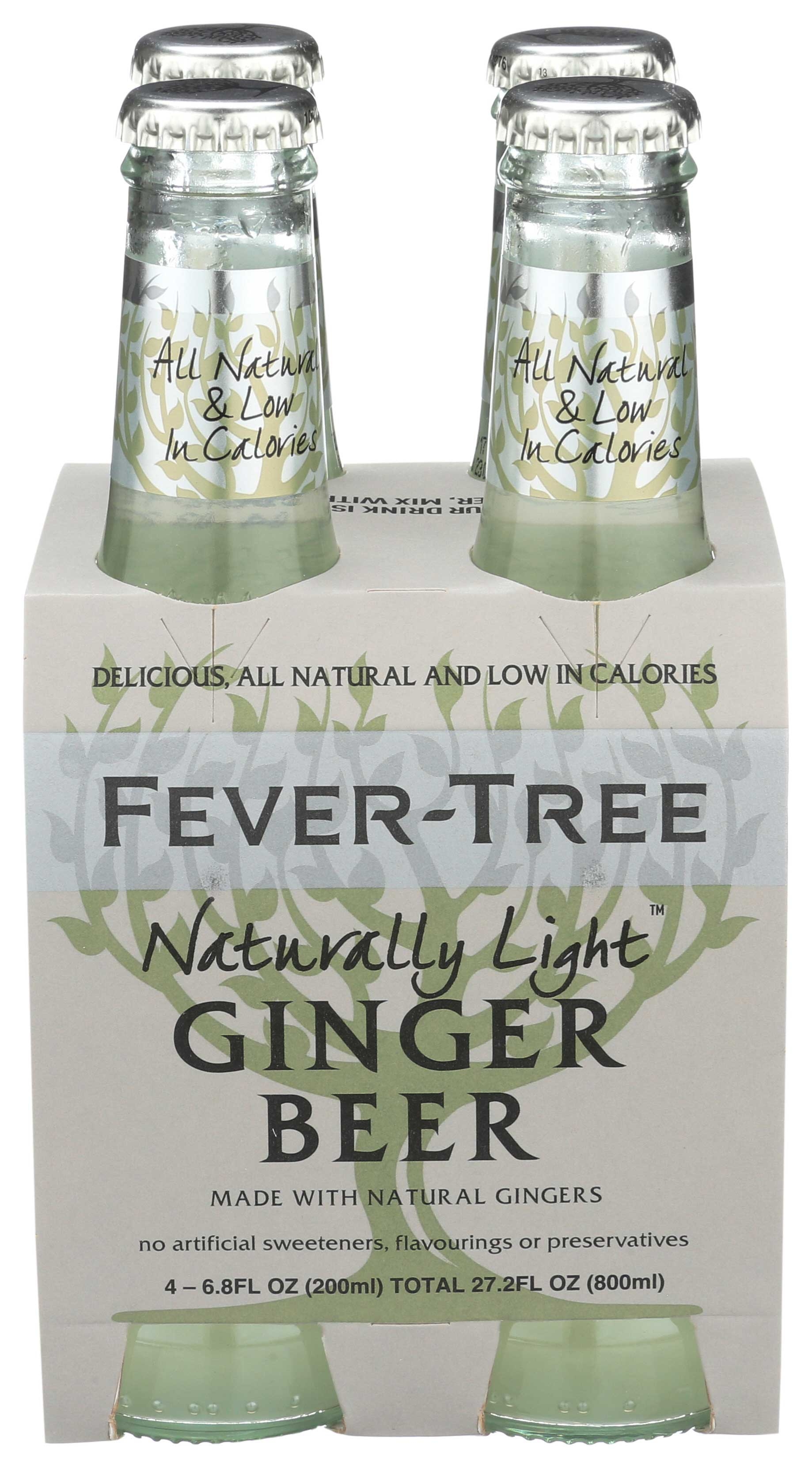 Fever Tree Refreshingly Light Ginger Beer, 6.8 Fluid Ounce - 4 count per pack -- 6 packs per case