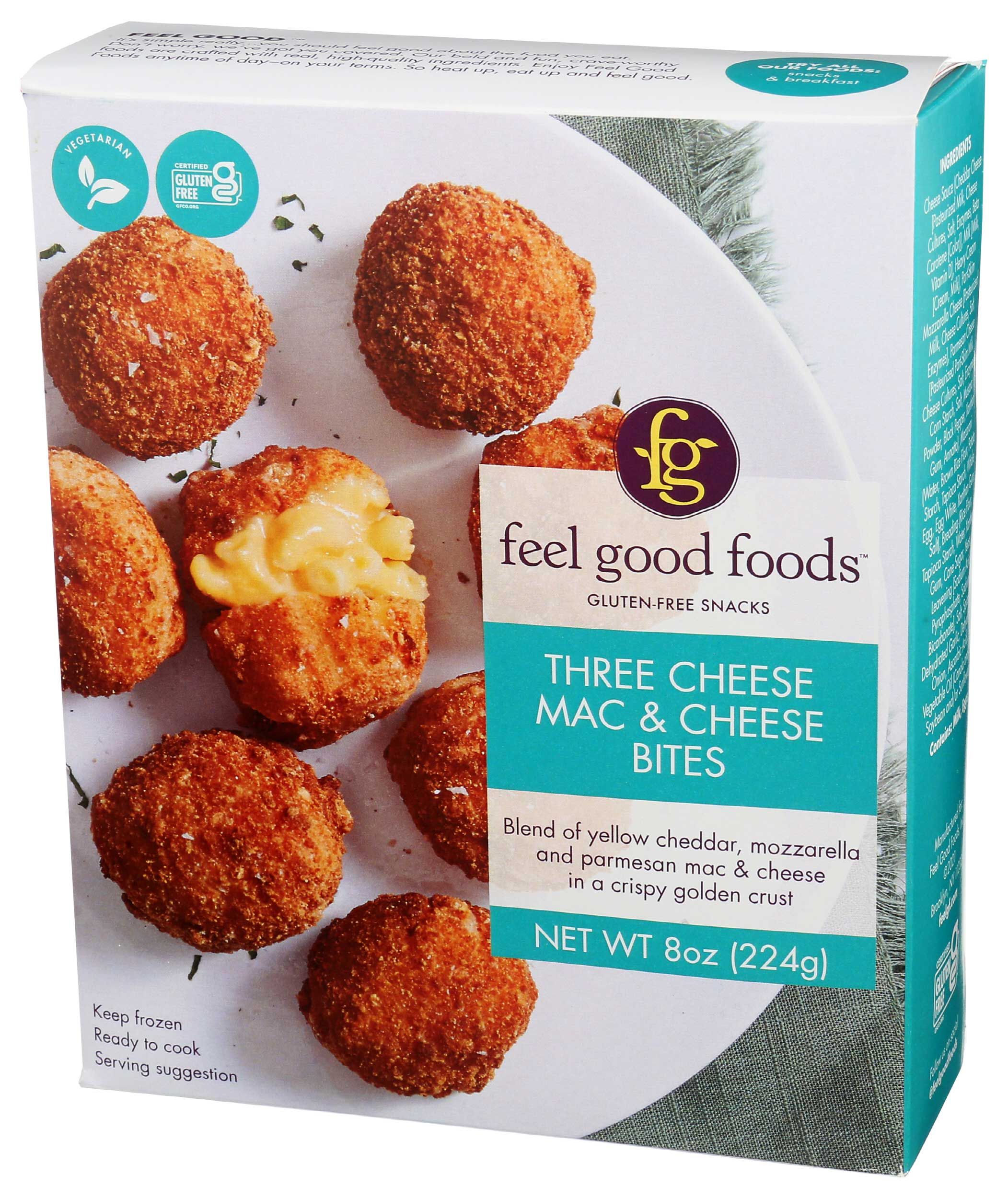 Feel Good Foods Three Cheese Mac And Cheese Bites, 8 Ounce -- 9 Per Case