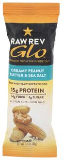 Raw Revolution Glo Creamy Peanut Butter and Sea Salt Bar, 1.6 Ounce -- 12 per case.