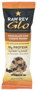 Raw Revolution Chocolate Chip Cookie Dough Protein Bar, 1.6 Ounce -- 12 per case