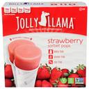 Jolly Llama Strawberry Sorbet Pops - 4 count per pack -- 6 packs per case