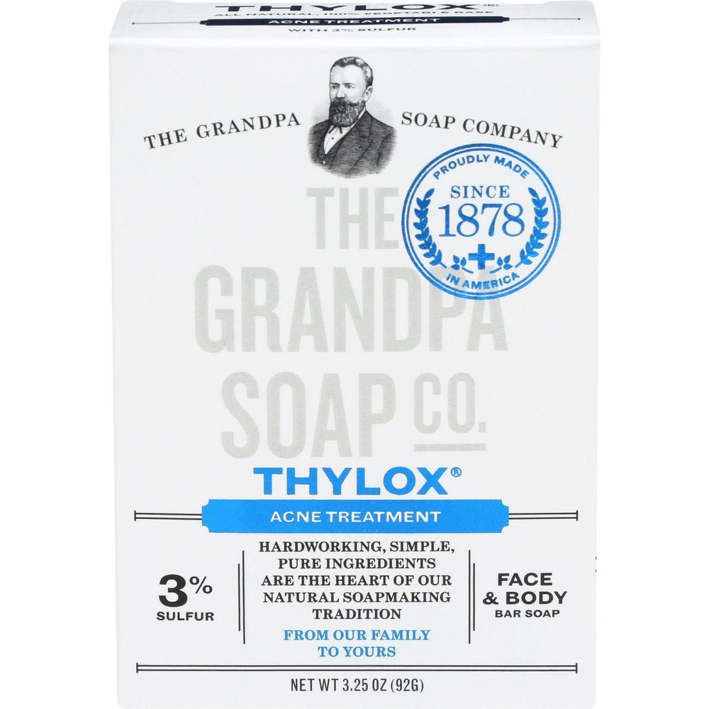 The Grandpa Soap Thylox Acne Treatment Face And Body Bar Soap, 3.25 Ounce -- 3 Per Case