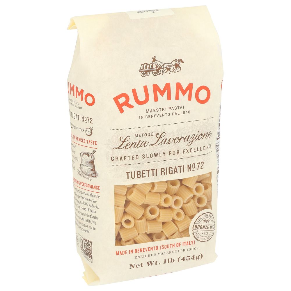 Rummo No.72 Tubetti Rigati Pasta, 1 Pound -- 12 per case