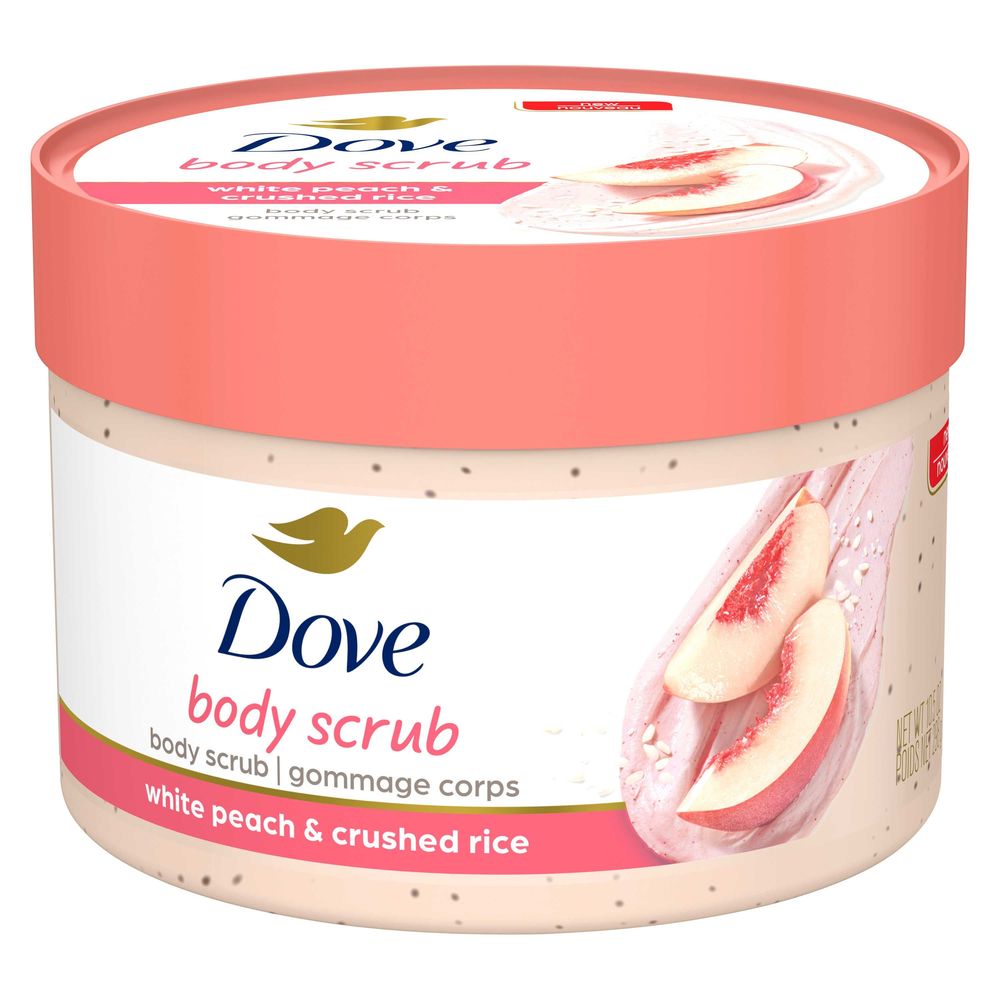 Dove White Peach and Crushed Rice Body Scrub, 10.5 Ounce -- 12 per case