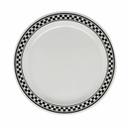GET Enterprises inc Diamond Chexers Melamine Round Wide Rim Plate, 6.5 inch -- 48 per case.