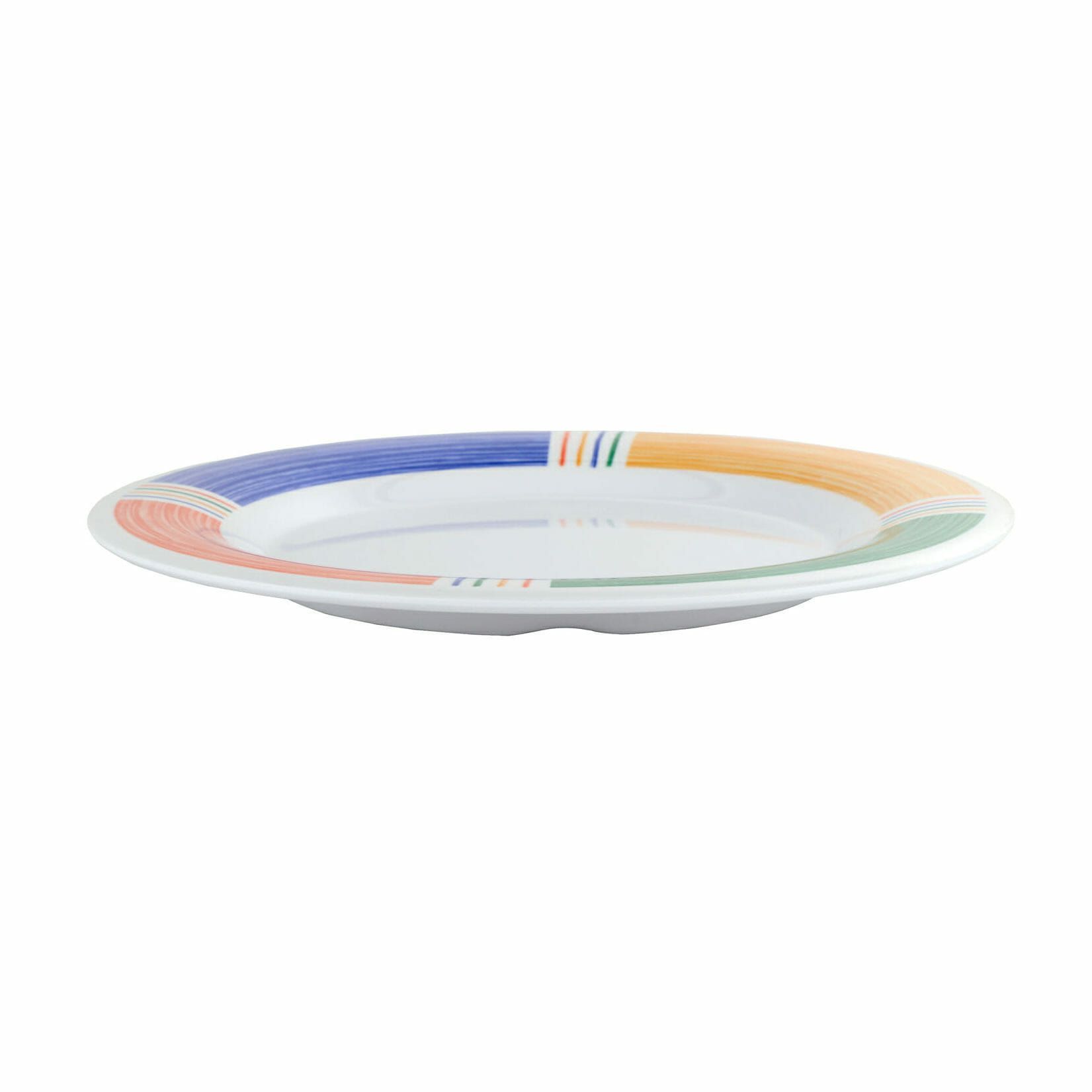 Get Enterprises Inc Diamond Barcelona Melamine Round Wide Rim Plate, 7.5 Inch -- 48 Per Case