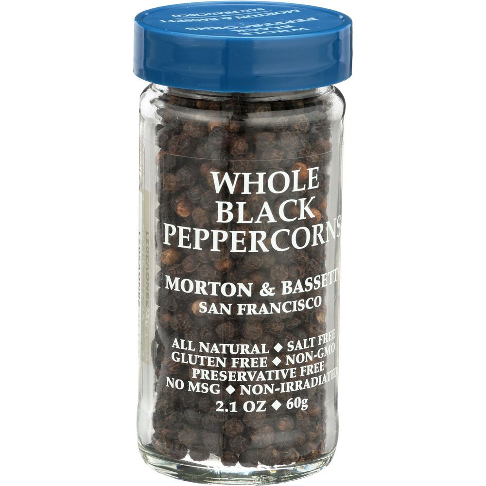 Morton & Bassett Whole Black Peppercorn, 2.1 Ounce -- 3 Per Case