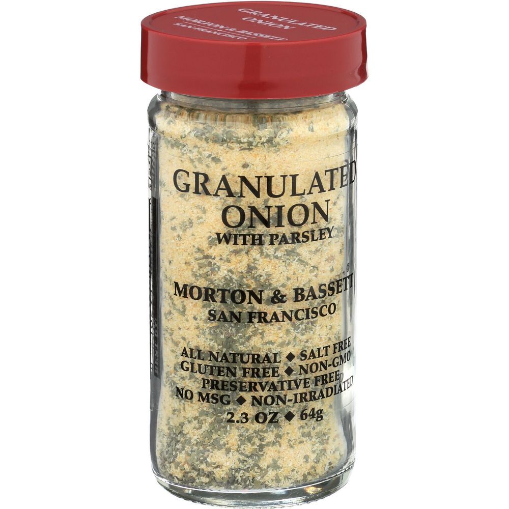 Morton & Bassett Granulated Onion With Parsley, 2.3 Ounce -- 3 Per Case