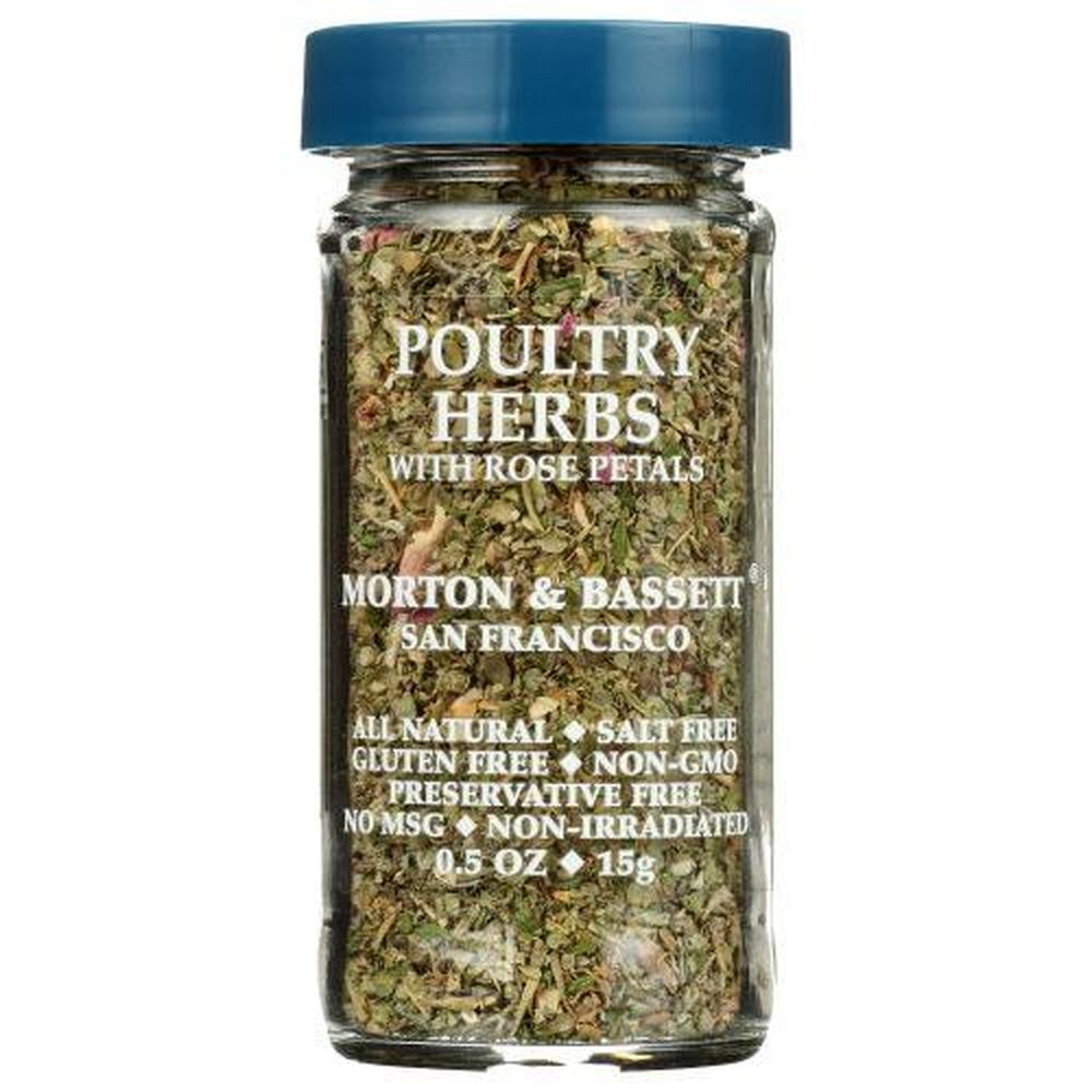Morton and Bassett Poultry Herbs with Rose Petals, 0.5 Ounce -- 3 per case
