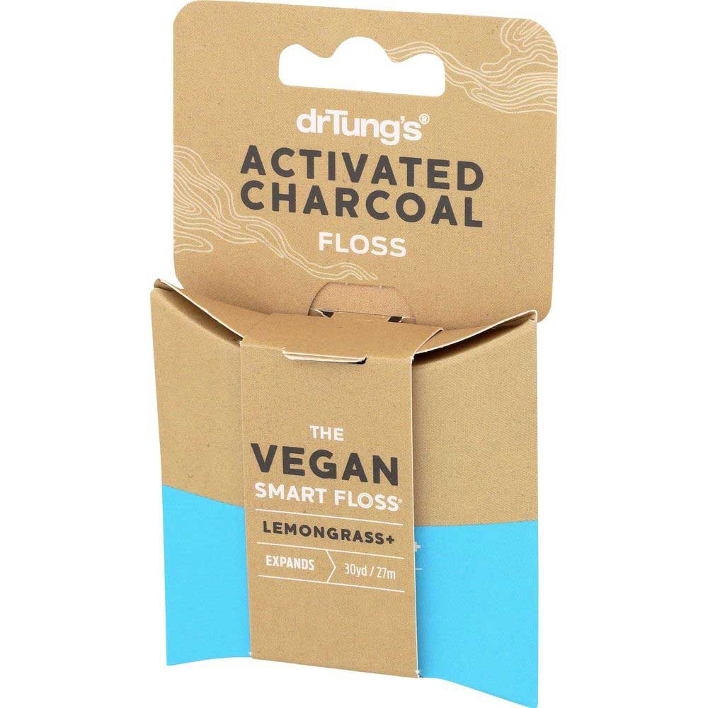 Drtung's Vegan Activated Charcoal Floss, 30 Yard -- 6 Per Case