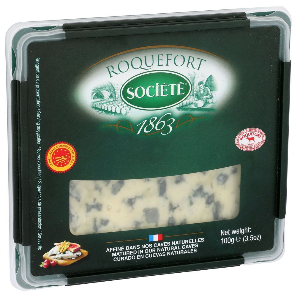 Societe Roquefort Cheese Wedge, 3.5 Ounce -- 10 Per Case
