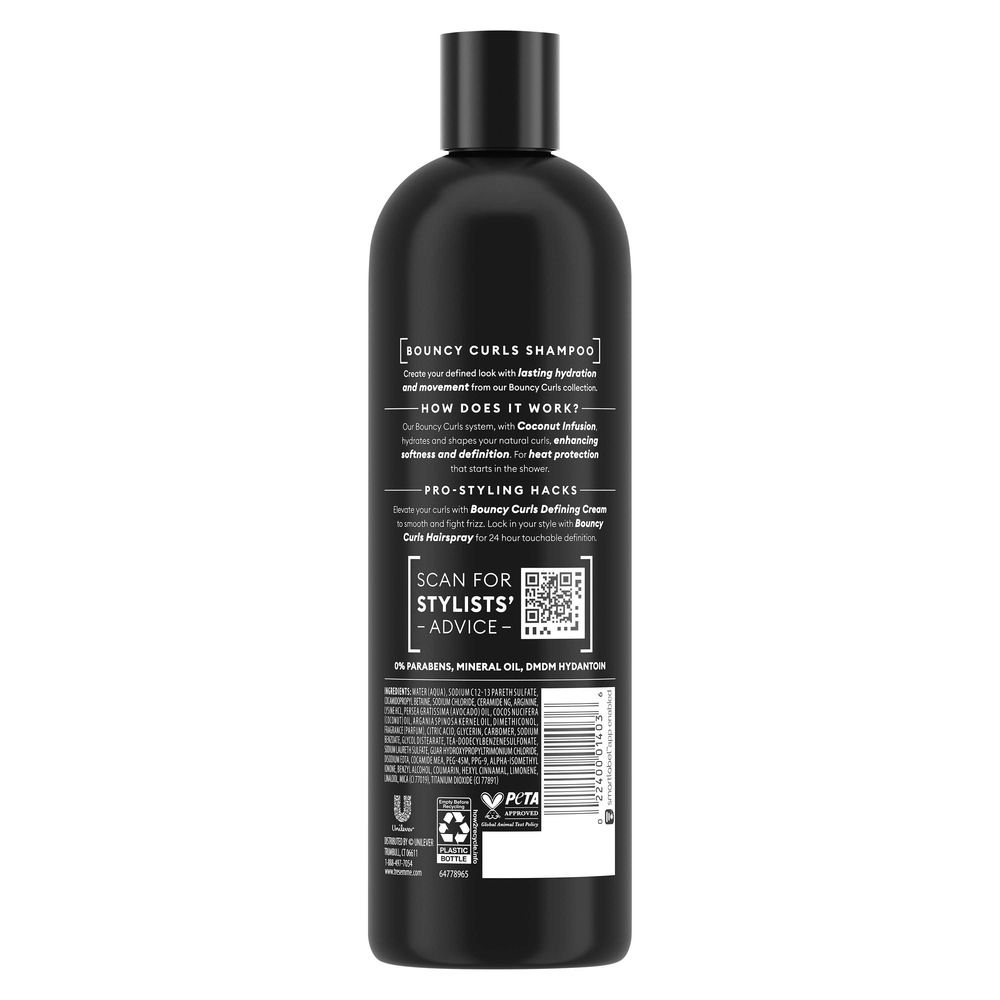 Tresemme Coconut Infusion Bouncy Curls Shampoo, 16.5 Fluid Ounce -- 4 per case
