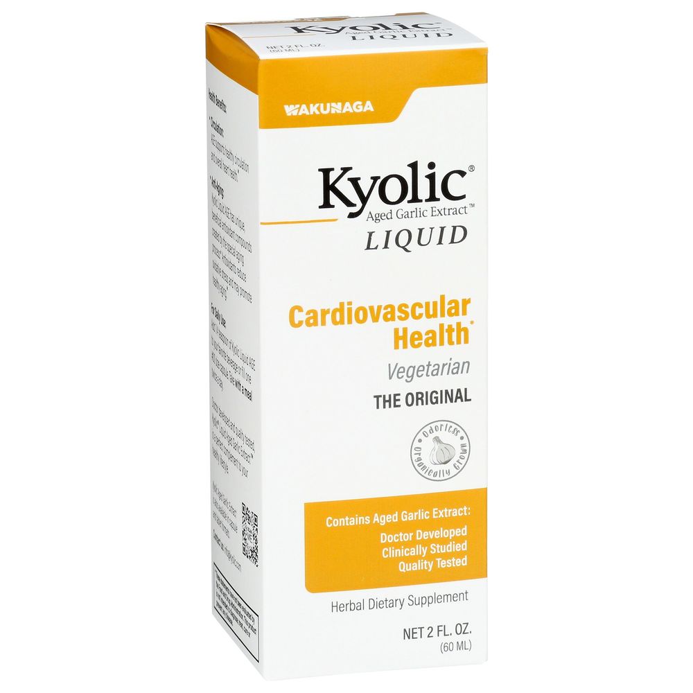 Kyolic Aged Garlic Extract Plain Liquid Cardiovascular Dietary Supplement, 2 Ounce