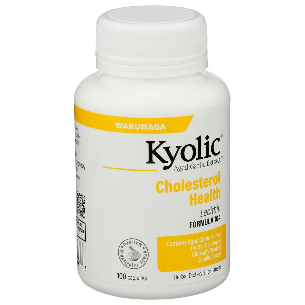 Kyolic Aged Garlic Extract Formula 104 Circulation Health Dietary Supplement Capsules, 100 count