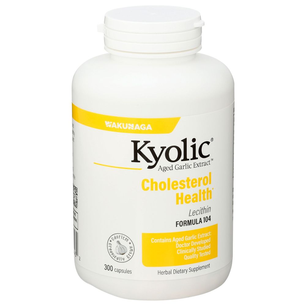 Kyolic Aged Garlic Extract Formula 104 Circulation Health Dietary Supplement Capsules, 300 count