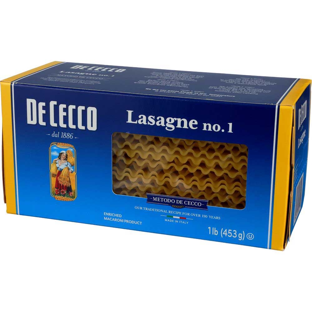 De Cecco No 1 Lasagna Pasta, 16 Ounce -- 12 per case