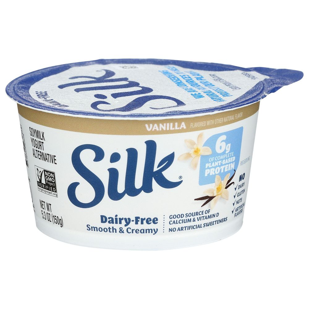 Silk Dairy Free Vanilla Yogurt, 5.3 Fluid Ounce -- 8 per case
