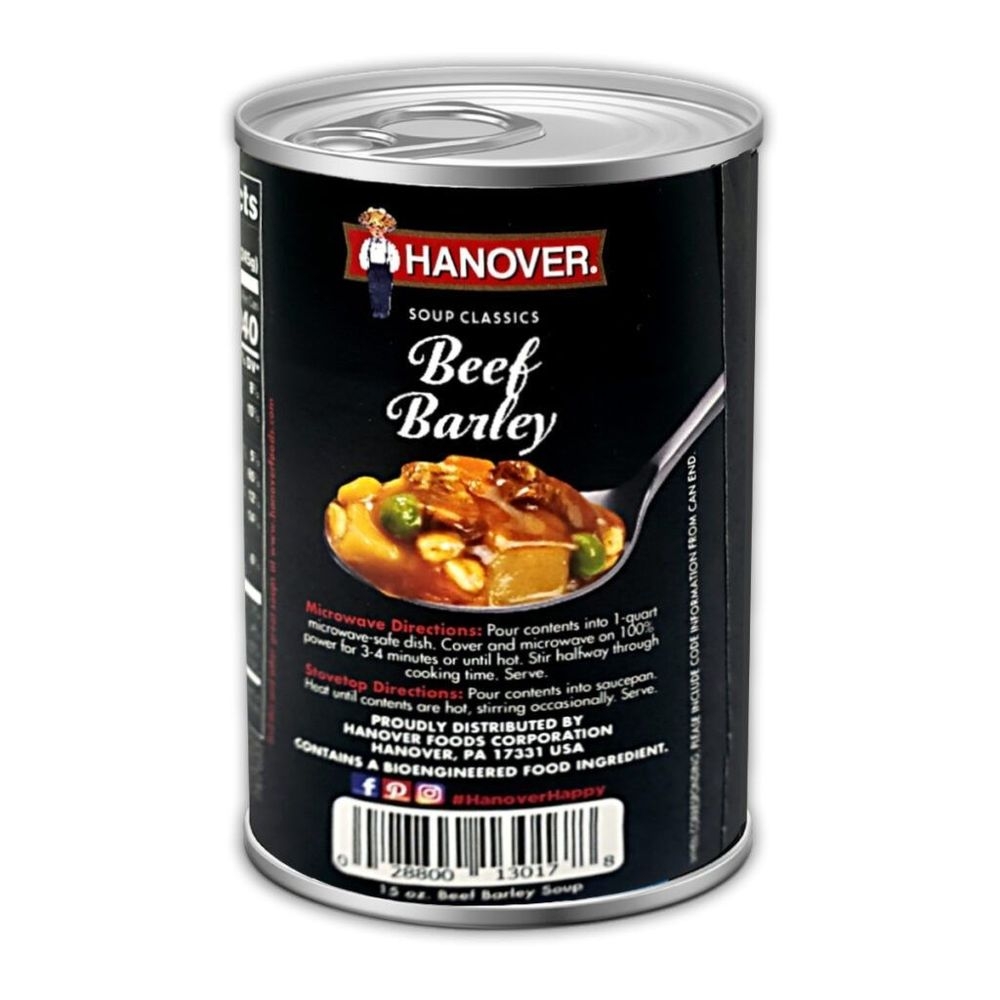 Hanover Beef Barley Soup, 15 Ounce -- 12 per case
