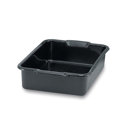 Vollrath Dish Box Single Compartment, Black, 20 X 15 X 5inch -- 12 Per Case