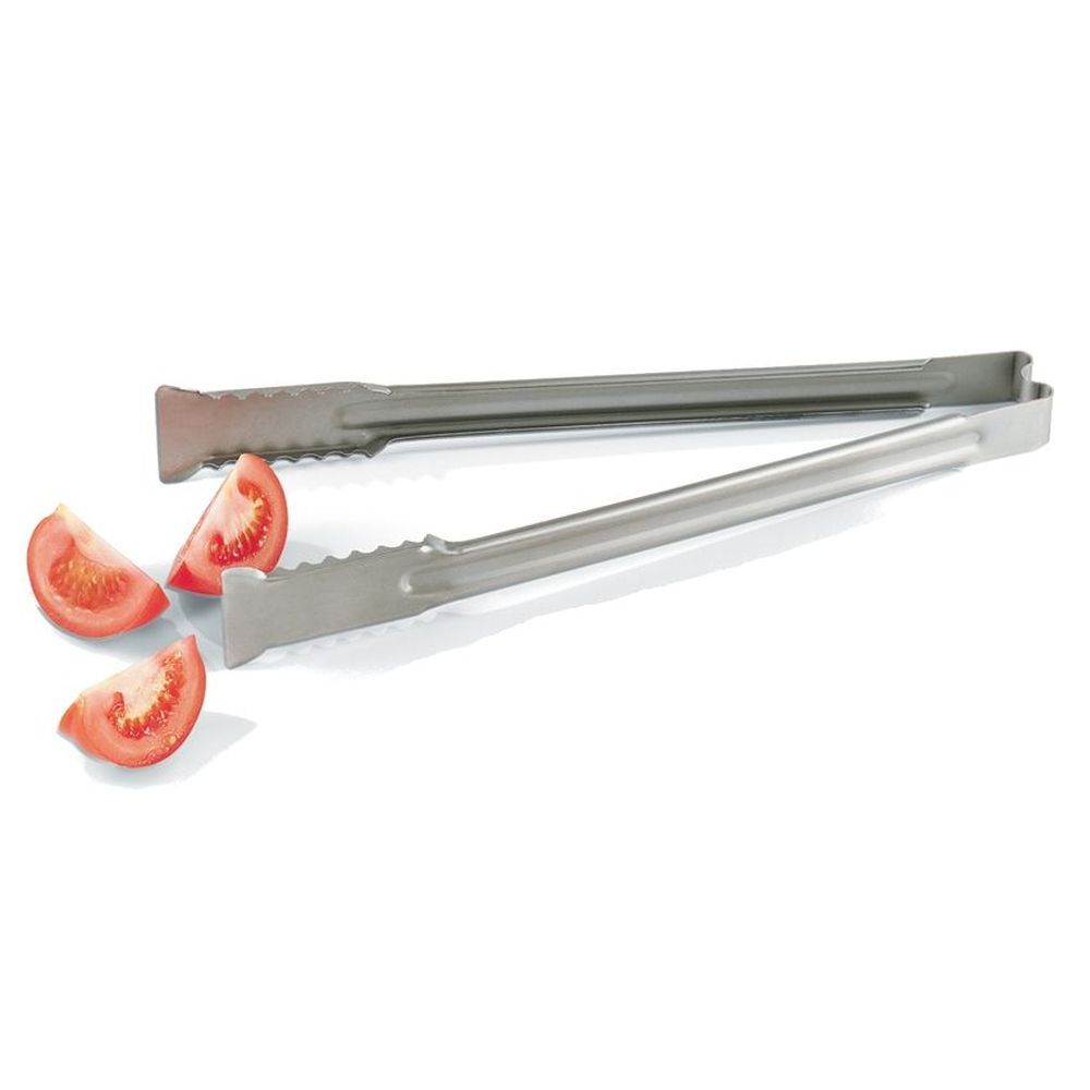 Vollrath 4790910 Heavy-duty Stainless Steel Antimicrobial One Piece Tong With Versagrip Ends, 9.5 Inch Length