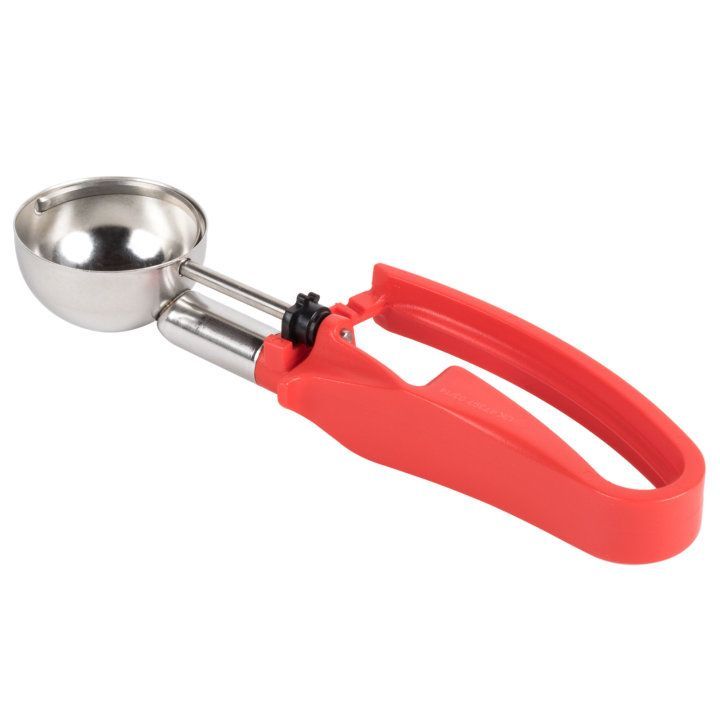 Vollrath Standard Length Red Color-coded Squeeze Disher -- 12 Per Case
