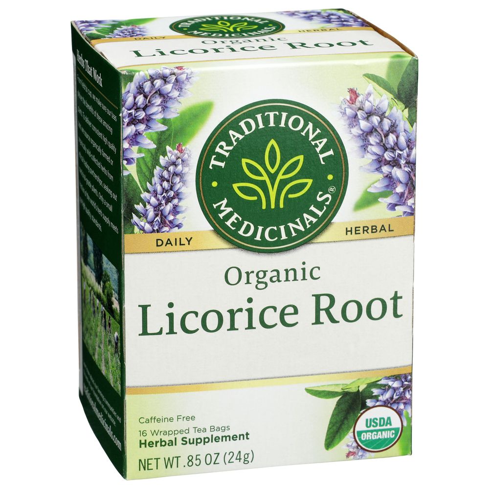 Traditional Medicinals Organic Licorice Root Herbal Tea, 16 tea bags -- 6 per case