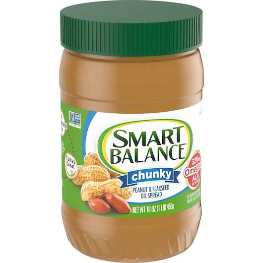 Smart Balance Rich Roast Chunky Peanut Butter, 16 Ounce -- 12 per case.