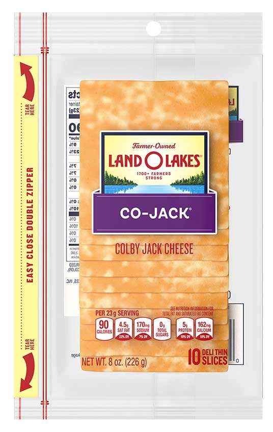 Land O Lakes Colby Jack Cheese, 8 Ounce -- 12 per case.